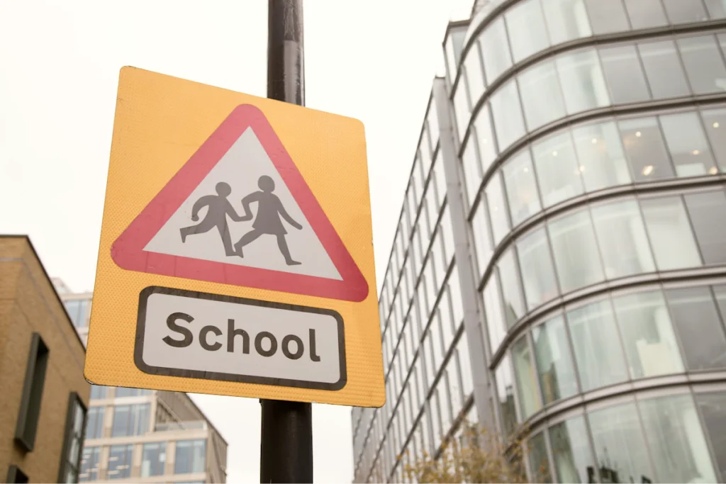 School search – school sign